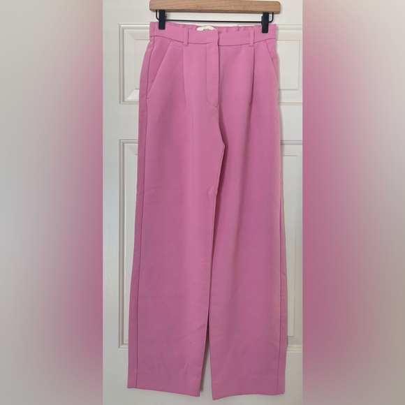 ABERCROMBIE & FITCH Sloane Tailored Pant Curve Love Bubblegum Pink size 25/0 - Picture 2 of 3